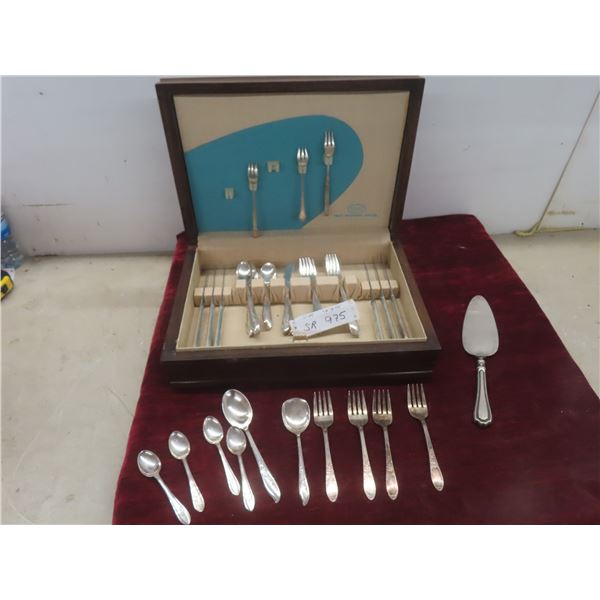 40+ Pieces of Silverware With Storage Chest.