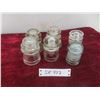 Image 1 : Set of Six Vintage Glass Insulators.