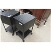 Image 2 : Two Rolling Metal Filing Cabinets 27" x 18" x 14"