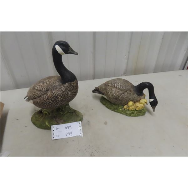 Two Goose Ornaments