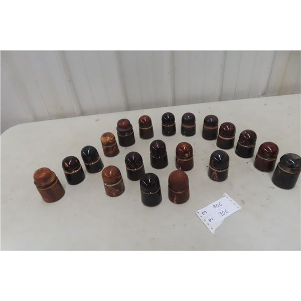 Twenty Glass Insulators