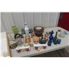 Image 1 : Wall Clock, Flask, Decanter, Glassware; Nut/Bolt Press Pin and More