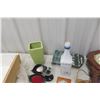 Image 9 : Wall Clock, Flask, Decanter, Glassware; Nut/Bolt Press Pin and More