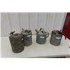 Image 1 : Three Old Gas Cans and Water Can
