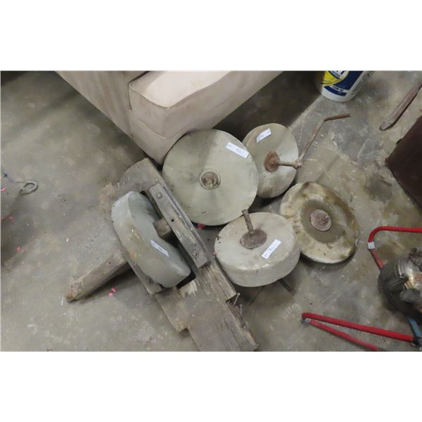 Five Vintage Wet-Stone Sharpeners