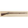 Image 1 : Large unmarked percussion full stocked musket, .70 cal., 41” round barrel. This interesting gun is i