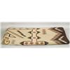 Image 2 : Beautiful large Native American tightly woven rug with extensive designs in rose, grey, brown and ta