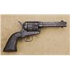 Image 2 : Colt SAA revolver, .45 cal., 4-3/4” barrel, blue finish, checkered hard rubber Colt eagle grips, #11