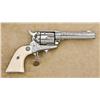 Image 2 : Colt factory engraved SAA revolver, 44-40 cal., 4-3/4” barrel, re-nickeled finish, Colt medallion iv