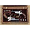 Image 2 : Cased pair of Colt Third Model derringers, .41 cal., 2-1/2” round barrels, blue and nickel finish, s