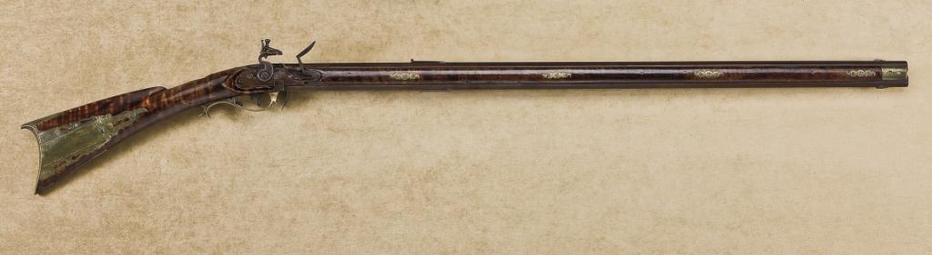 Swivel barrel flintlock Kentucky-style rifle, .45 caliber and .38 ...
