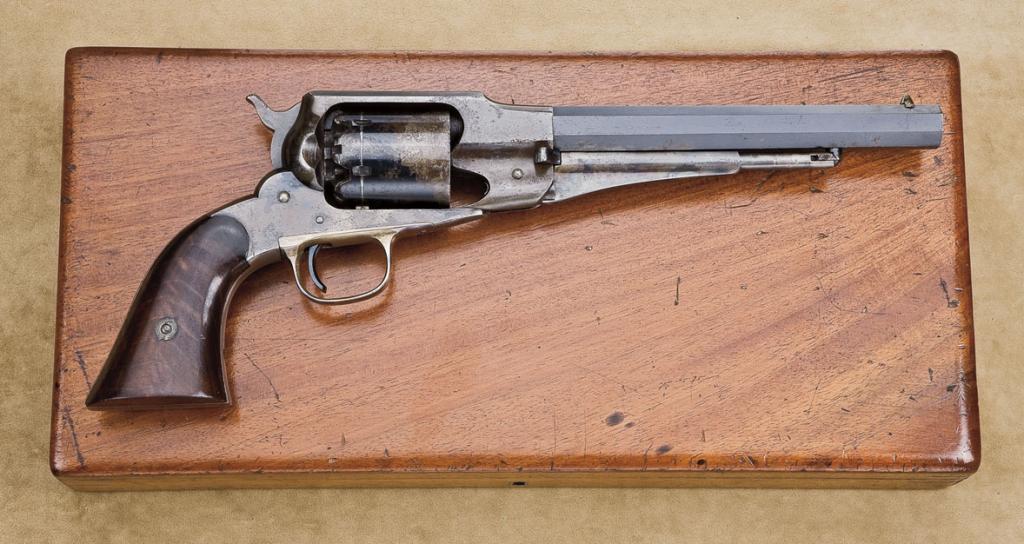 Cased Remington New Model 1858 Single Action percussion revolver, .44