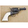 Image 2 : Extensively deluxe engraved, 24 K gold inlaid, inscribed Colt SAA Sheriff’s Model revolver, .45 cal.