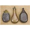 Image 1 : Lot of three (3) powder flasks with attributed ownership to famous Alaskan pioneer and con man Soapy