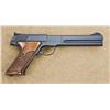 Image 2 : Colt Match Target semi-auto pistol, .22 LR cal.,6” barrel, blue finish, checkered thumb rest wood gr