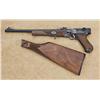 Image 1 : Custom Luger Carbine, Mantz type, with detachable checkered wood stock, 9mm cal., 14” round barrel, 