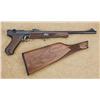 Image 2 : Custom Luger Carbine, Mantz type, with detachable checkered wood stock, 9mm cal., 14” round barrel, 