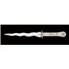 Image 1 : One of a kind California dress dagger by F. Watson with flamboyant serpentine shaped blade. Cast Ger