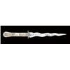Image 2 : One of a kind California dress dagger by F. Watson with flamboyant serpentine shaped blade. Cast Ger