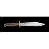 Image 2 : Clip point Sheffield hunting knife with stag hilt and original scabbard marked with “The Club” with 