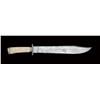 Image 2 : Large fancy unmarked Bowie knife, approx. 17-3/4” overall with 12-1/2” clip point blade with sharpen