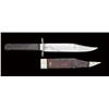 Image 2 : Small unmarked Sheffield Bowie knife. Approx 11-1/8” overall with 6-5/8” blade with a sharpened fals