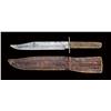 Image 2 : Sheffield Bowie knife, approx. 12-1/2” overall, with 8” clip blade and false edge. Blade flat is sta