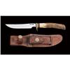 Image 1 : Desirable Randall belt knife with stag grip and Randall Made leather scabbard and sharpening stone, 