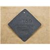 Image 1 : 1819 dated Charleston Servant metal “tag” No. 159, approx. 2-1/4” square and in fair only condition 