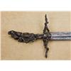 Image 2 : French made Satanic dagger of ceremonial size showing cast-iron hilt with double fuller, dagger styl