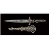 Image 1 : Fancy French figural dagger, approx. 8-3/8” long with a 5” double edged dagger blade and a 2-7/8” sh