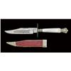Image 1 : Fancy Sheffield fixed-blade small dirk knife approx. 8-3/4” overall, 4-1/2” clip blade with a false 