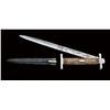 Image 1 : Rare Sheffield folding lockback dirk with extended blade. Approx. 15-1/4” overall (open) and 10-3/4”