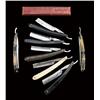 Image 1 : Lot of seven misc. straight razors including one with a two-piece cardboard case including two “Naug
