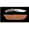Image 2 : Outstanding signed Jimmy Lile fancy folding knife with Lile-marked leather scabbard, both in as new 