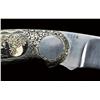 Image 4 : Outstanding signed Jimmy Lile fancy folding knife with Lile-marked leather scabbard, both in as new 