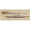 Image 1 : US model 1850 officer’s sword retaining original scabbard in near fine condition. The blade shows an