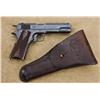 Image 1 : Model 1911, .45 ACP caliber semiautomatic pistol, by Springfield Armory. Blued finish, wood checkere