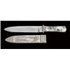 Image 1 : Modern California style dress dirk by Hansen cutlery with fancy engraved silver mounts, abalone scal