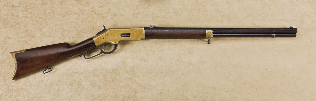 Winchester Model 1866 lever-action rifle, .44 rimfire caliber with ...