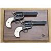 Image 2 : Rare pair of factory-engraved Colt Single Action Army revolvers, .44-40 caliber, 4-3/4” barrels, roy