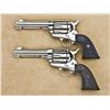 Image 3 : Pair of Colt single action army revolvers, .38-40 caliber, 4-3/4” barrels, nickel plated, first gene