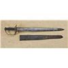 Image 1 : Early Naval cutlass circa late 18th century, probably American, with scabbard. The sword measures ap