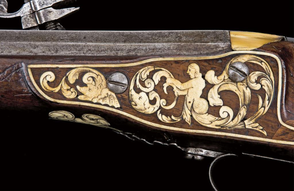 Wheelock Rifle European Wheelock rifle, probably Saxon, circa approx. early to mid ...