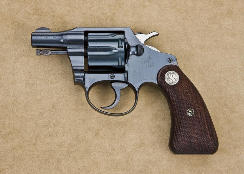 Colt Banker’s Special DA revolver, .22 cal., 2” round barrel, blue ...