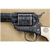 Image 2 : Colt single action army revolver, 44-40 caliber, 4-3/4 barrel, finely scroll engraved, nickel plated