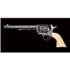 Image 1 : Engraved Colt SAA revolver, .44 RF cal., 7-1/2” barrel, nickel finish, raised carved Mexican snake a