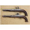 Image 2 : Important pair of silver-mounted breech-loading Hall patent American flintlock pistols one of only t