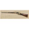 Image 2 : Winchester model 1873 saddle ring carbine, factory engraved, gold and nickel plated, and used for fa