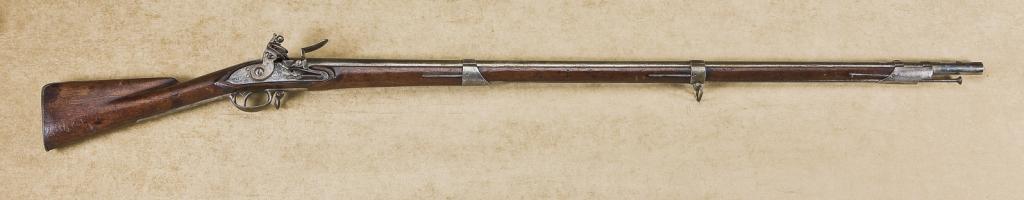 U.S. Springfield flintlock rifle dated 1811, .69 cal., 44” barrel, wood ...